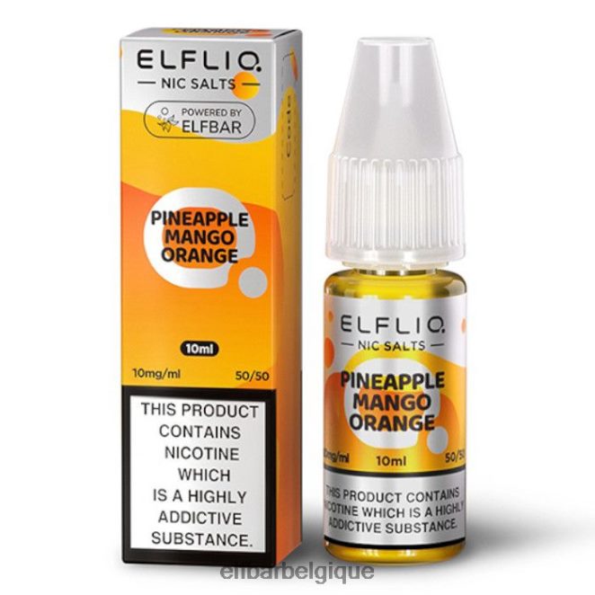 elfbar sels de nic elfliq - ananas mangue orange - 10 ml-20 mg/ml 02H4PX174