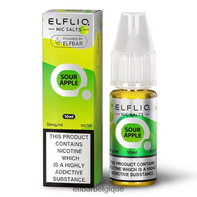 sels de nic elfbar elfliq - pomme aigre - 10ml-10 mg/ml 02H4PX169