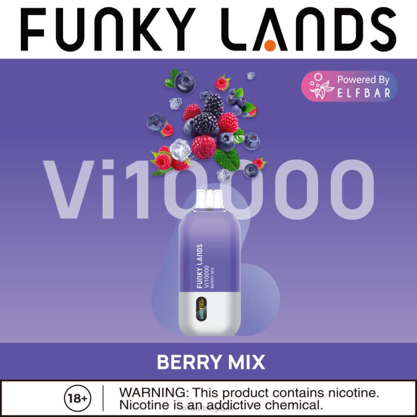 ELFBAR Funky Lands Vape jetable Vi10000 bouffées F6JP159 mélange de baies