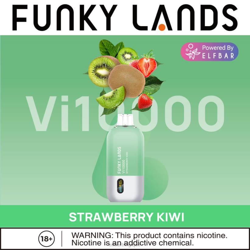 ELFBAR Funky Lands Vape jetable Vi10000 bouffées F6JP161 fraise-kiwi