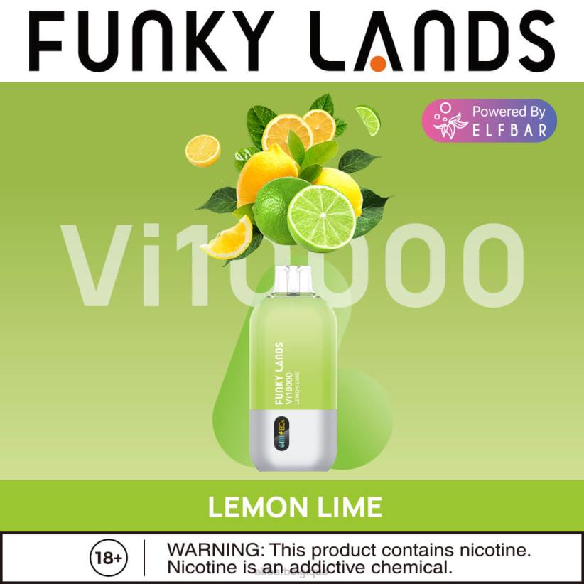 ELFBAR Funky Lands Vape jetable Vi10000 bouffées F6JP164 citron vert