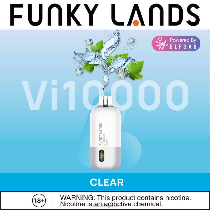 ELFBAR Funky Lands Vape jetable Vi10000 bouffées F6JP169 clair