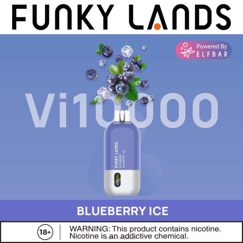 ELFBAR Funky Lands meilleure saveur vape jetable vi10000 série glacée F6JP151 glace aux myrtilles