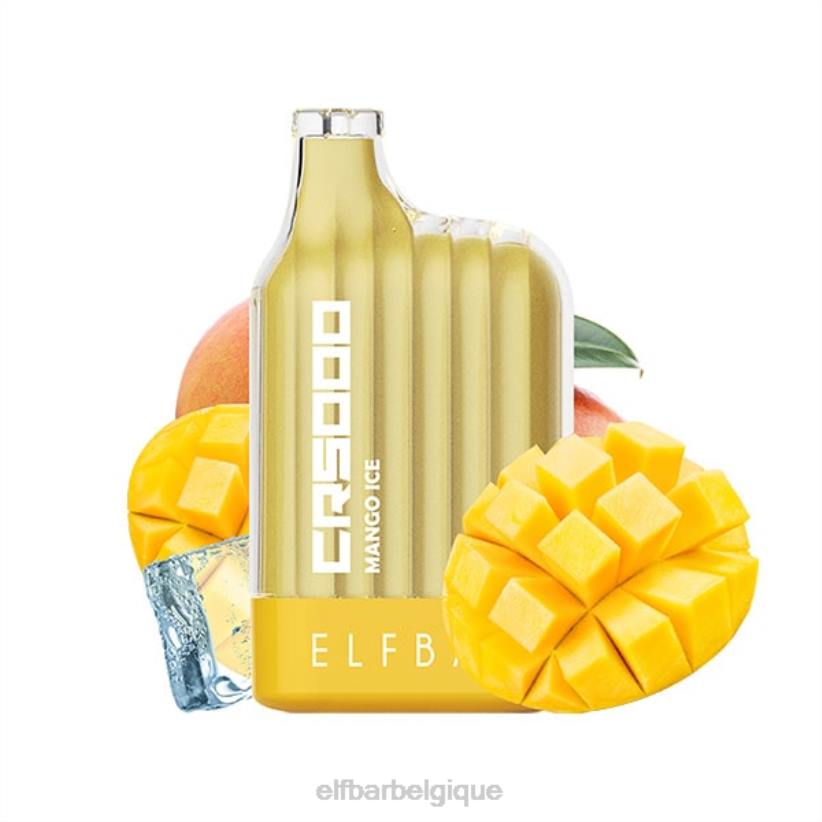 ELFBAR cr5000 vape jetable 5000 bouffées F6JP30 glace à la mangue