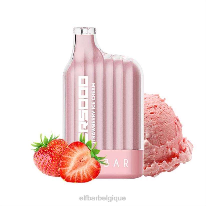 ELFBAR cr5000 vape jetable 5000 bouffées F6JP32 glace à la fraise