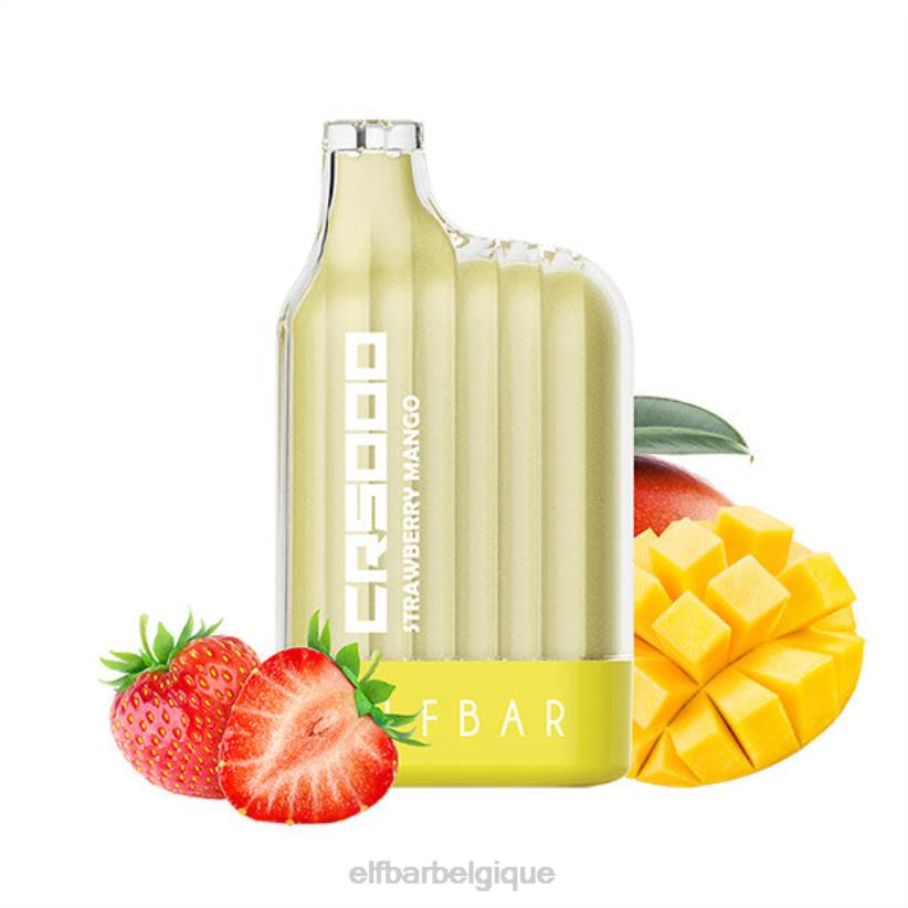 ELFBAR cr5000 vape jetable 5000 bouffées F6JP33 mangue fraise