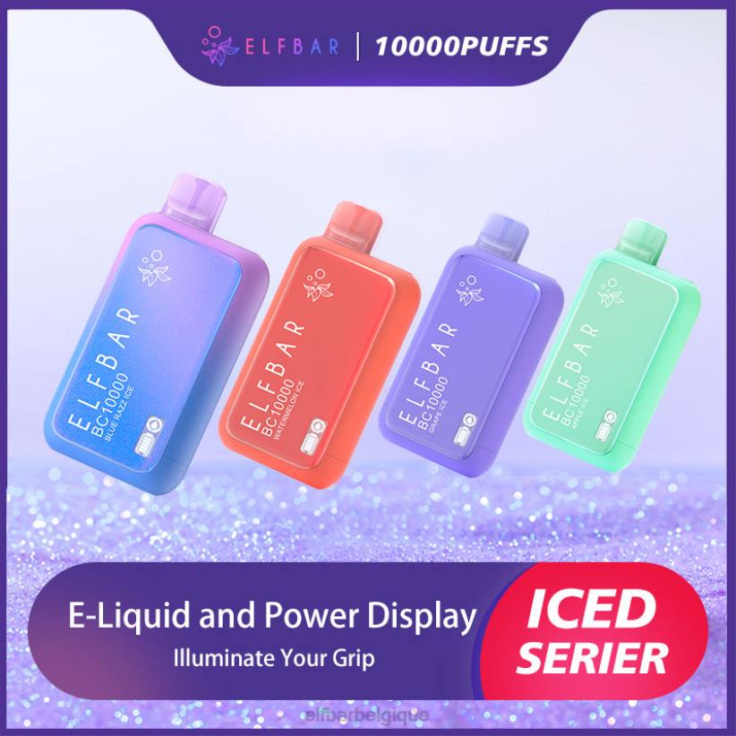 ELFBAR meilleure saveur vape jetable série bc10000 ice F6JP1 glace bleue